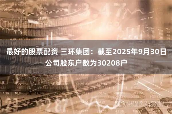 最好的股票配资 三环集团：截至2025年9月30日公司股东户数为30208户